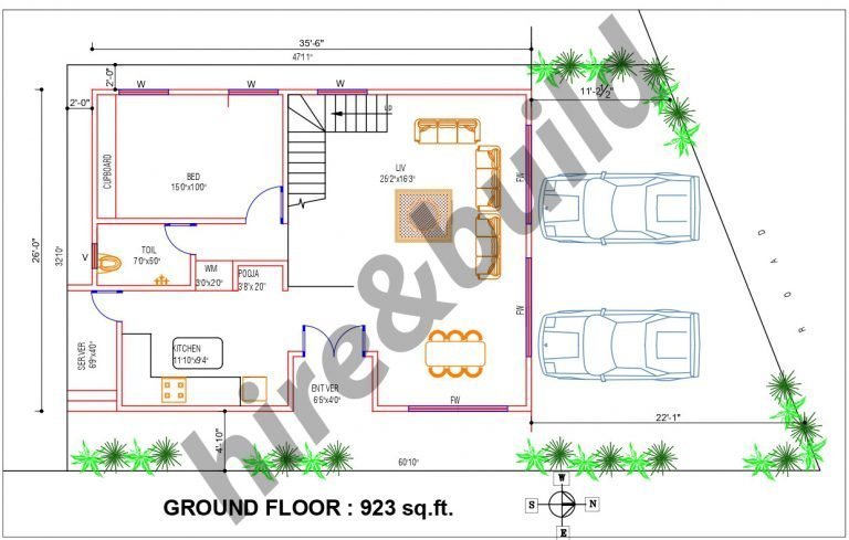 900 sqft duplex house plans