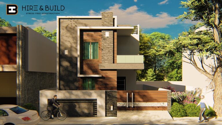 25x40 Modern Duplex Elevation Design